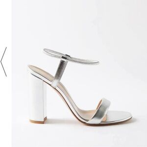 Giovanni Rossi Silver Block Heel Sandals